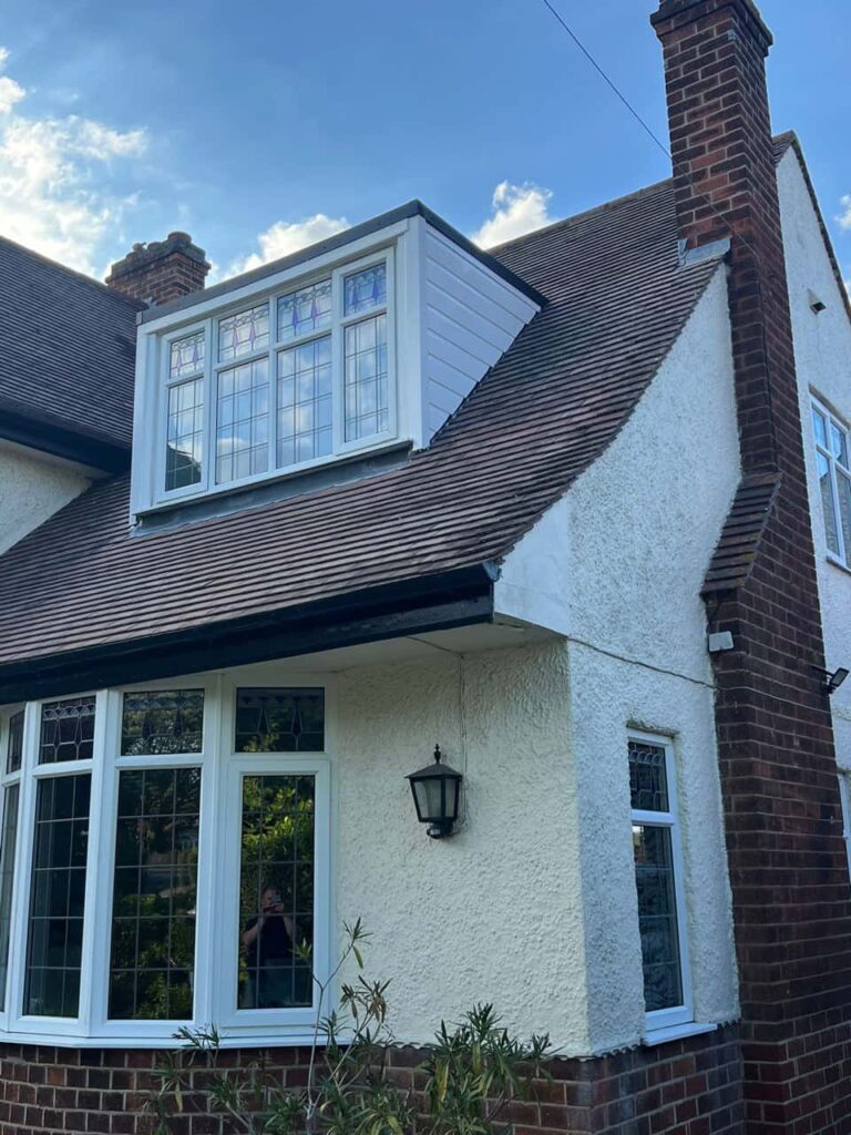 This is a photo of a dormer window which has just had some repairs carried out where the roof and the dormer meet. Works carried out by Castle Donnington Roofing Repairs